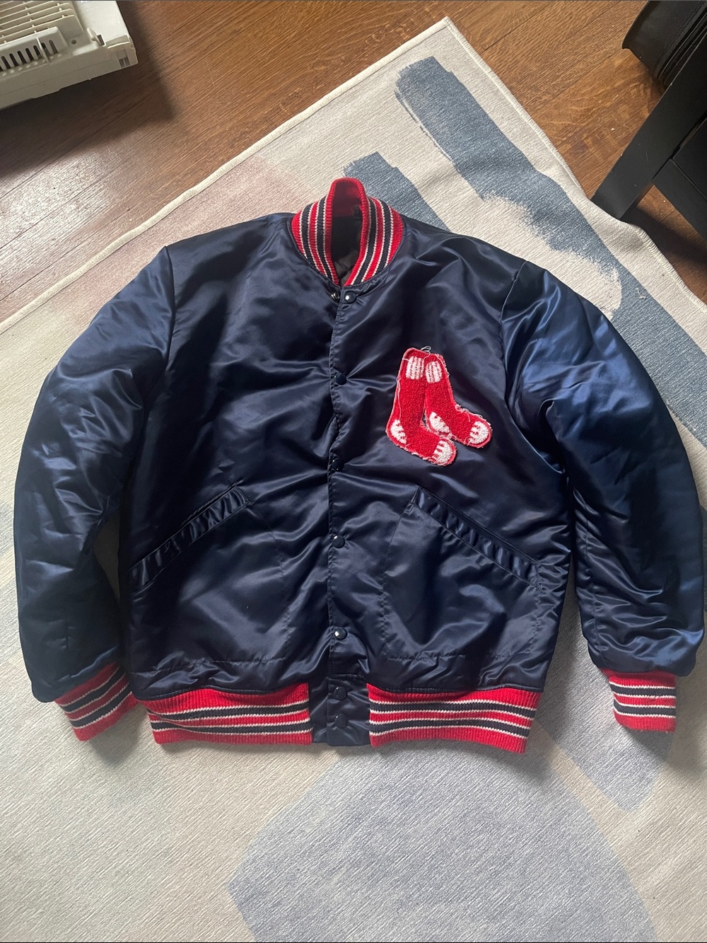 Vintage Red Socks bomber/letterman jacket